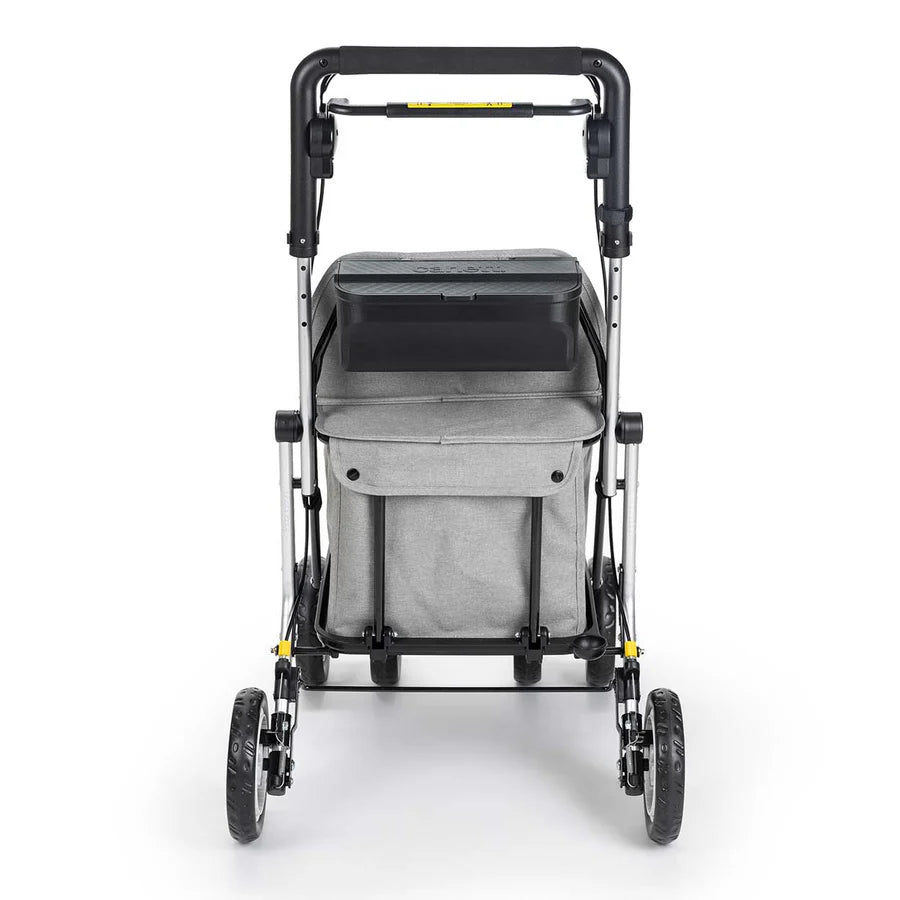 Nyhet! Carlett trillevogn med sete og oppbevaring- Comfort, grå